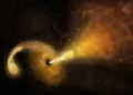 Buraco negro errante devora estrela na borda de galáxia