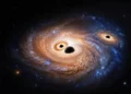Astrônomos descobrem 3 buracos negros supermassivos em uma única galáxia